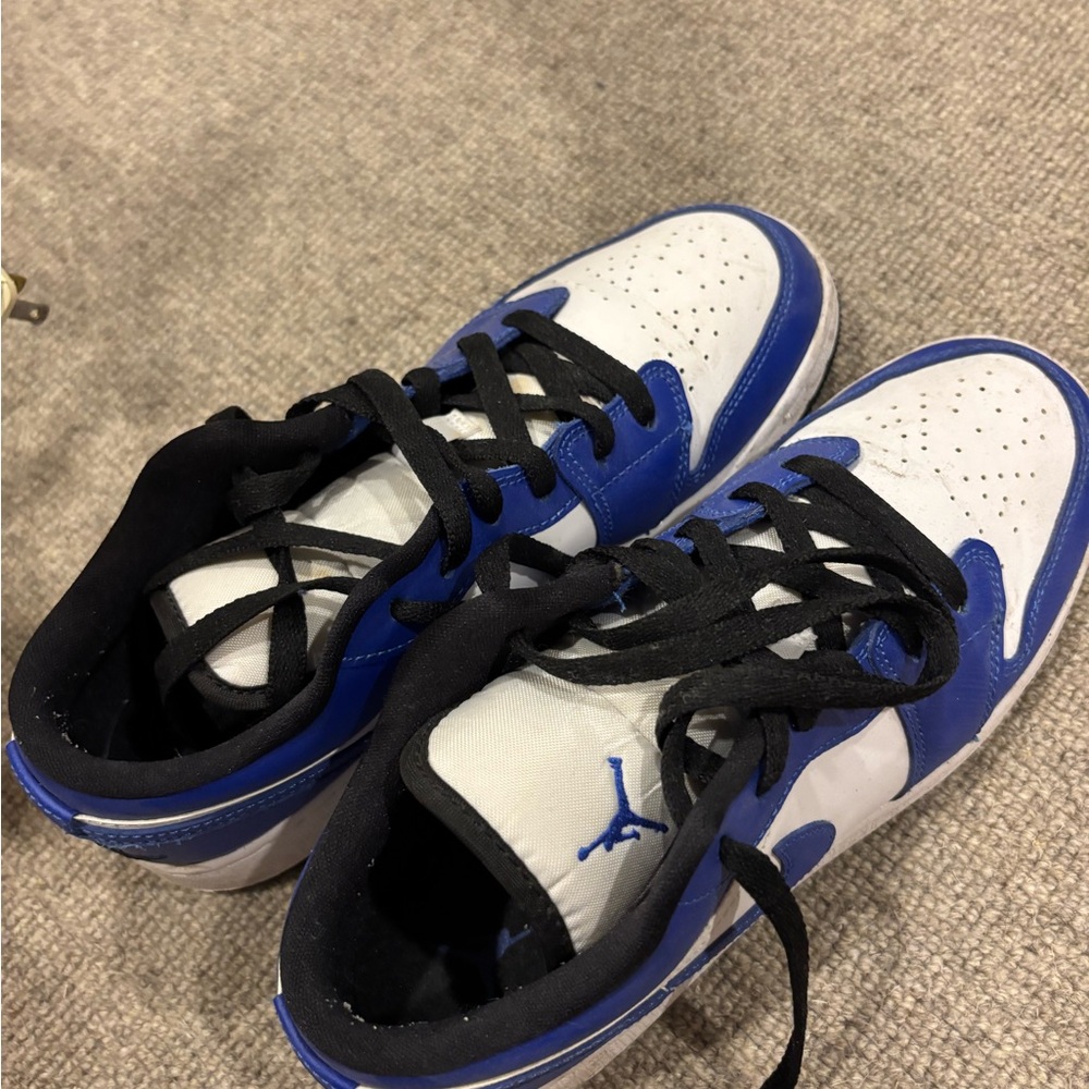 Nike Air Jordan One Blue and White Sneakers